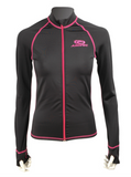 AROPEC Women Lycra Long Sleeves Zipper Rash Guard