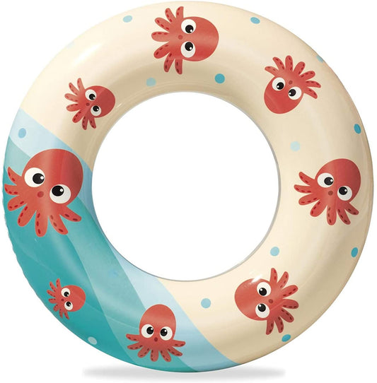 Bestway 24" Safety Inflatable Rubber Swim Ring for Kids