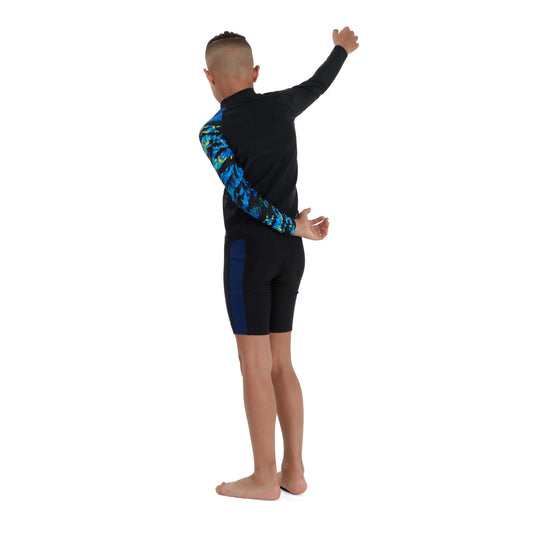 Speedo Eco EnduraFlex Junior(6-14 歲)印花長袖 Rash 上衣