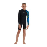 Speedo Eco EnduraFlex Junior (Aged 6-14) Printed Long Sleeve Rash Top