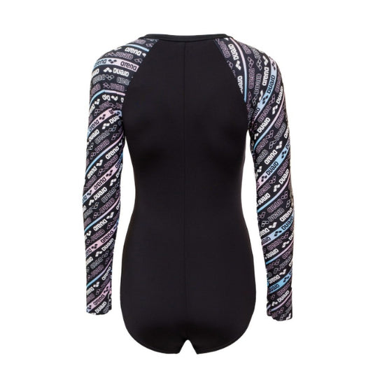 Arena Ladies Swimwear Diagonal 2.0 Long Sleeve Double Layer Half Zip Body Suit