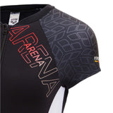 Arena Ladies Swimwear Arena Diamonds Short Sleeve Double Layer Half Zip Bodysuit