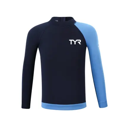 TYR 兒童游泳抓絨潛水衣,後拉鍊