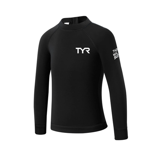 TYR 兒童游泳抓絨潛水衣,後拉鍊