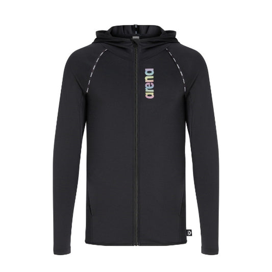 Arena Men Swimwear Long Sleeves Loose Fit Full Zip Sun Protection Top With Hood
