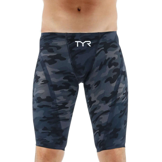TYR 男款 VENZO™ 迷彩高腰競賽泳裝短褲