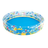 Bestway 72" Deep 3-Ring Sea Theme Inflatable Play Pool