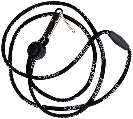 FOX 40 Sonik Blast CMG Whistle with Lanyard, Black