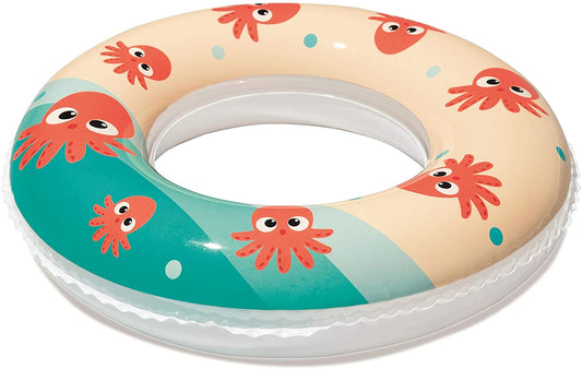 Bestway 24" Safety Inflatable Rubber Swim Ring for Kids