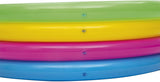 Bestway 62'' Inflatable 4-Ring Rainbow Kids Play Swimming Pool