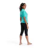 Speedo Eco EnduraBrite 女士必備短袖皮疹上衣