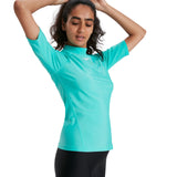 Speedo Eco EnduraBrite 女士必備短袖皮疹上衣