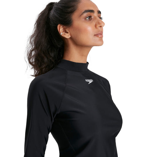 Speedo Eco EnduraBrite 女款基本款長袖防曬上衣
