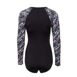 Arena Ladies Swimwear Diagonal 2.0 Long Sleeve Double Layer Half Zip Body Suit