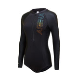 Arena Ladies Swimwear Arena Diamonds Long Sleeve Double Layer Half Zip Bodysuit