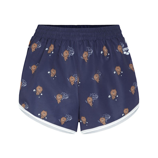 Arena Ladies Line Friends Comic Pop Brown Watershorts