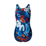 Arena Ladies Asian Range 50th Toughsuit Flex Print V Leg Training One Piece