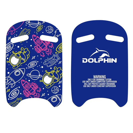Dolphin Kickboard, Universal Grip Kick with Rocket Printing