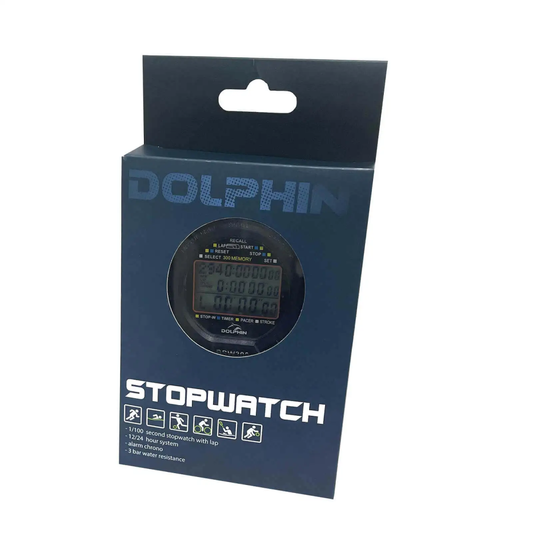 Dolphin Swimming Waterproof Three Row Display Timer Stopwatch