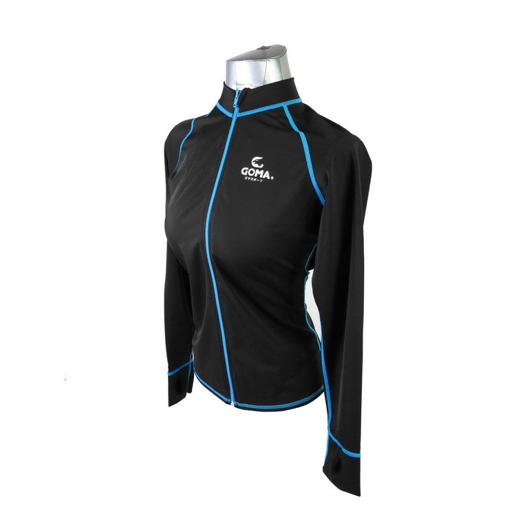 GOMA Lycra Long Sleeve Zipper Rash Guard Lady