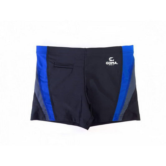 GOMA Men's Tricolor Flat Foot Swimming Trunks