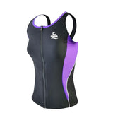 GOMA Women's Black Purple Zippered Vest Swimsuit Jumpsuit