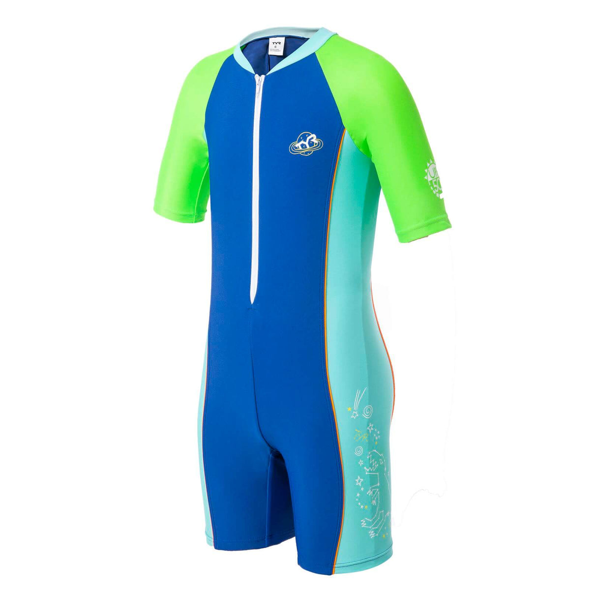 TYR Kid's Swim Jumpsuit with Short Sleeve