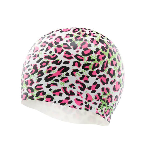 TYR Leopard Silicone Adult Swim Cap