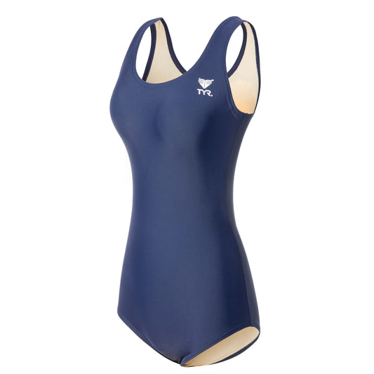 TYR Ladies One Piece Solid Color Swimsuit